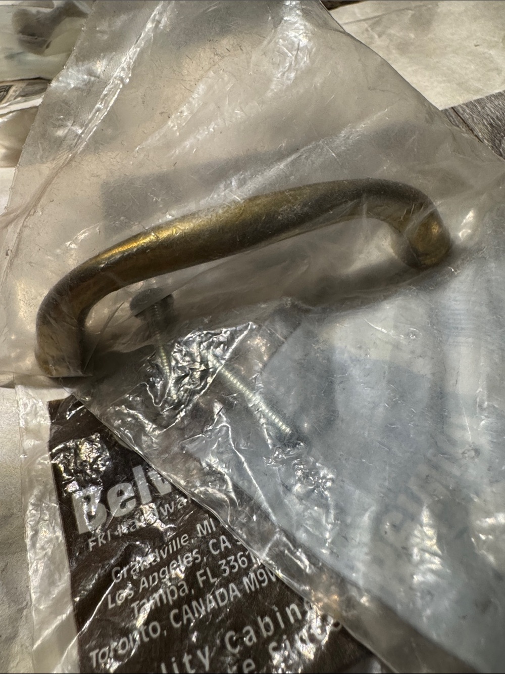 Set of Two Vintage Brass Cabinet Pull Handle